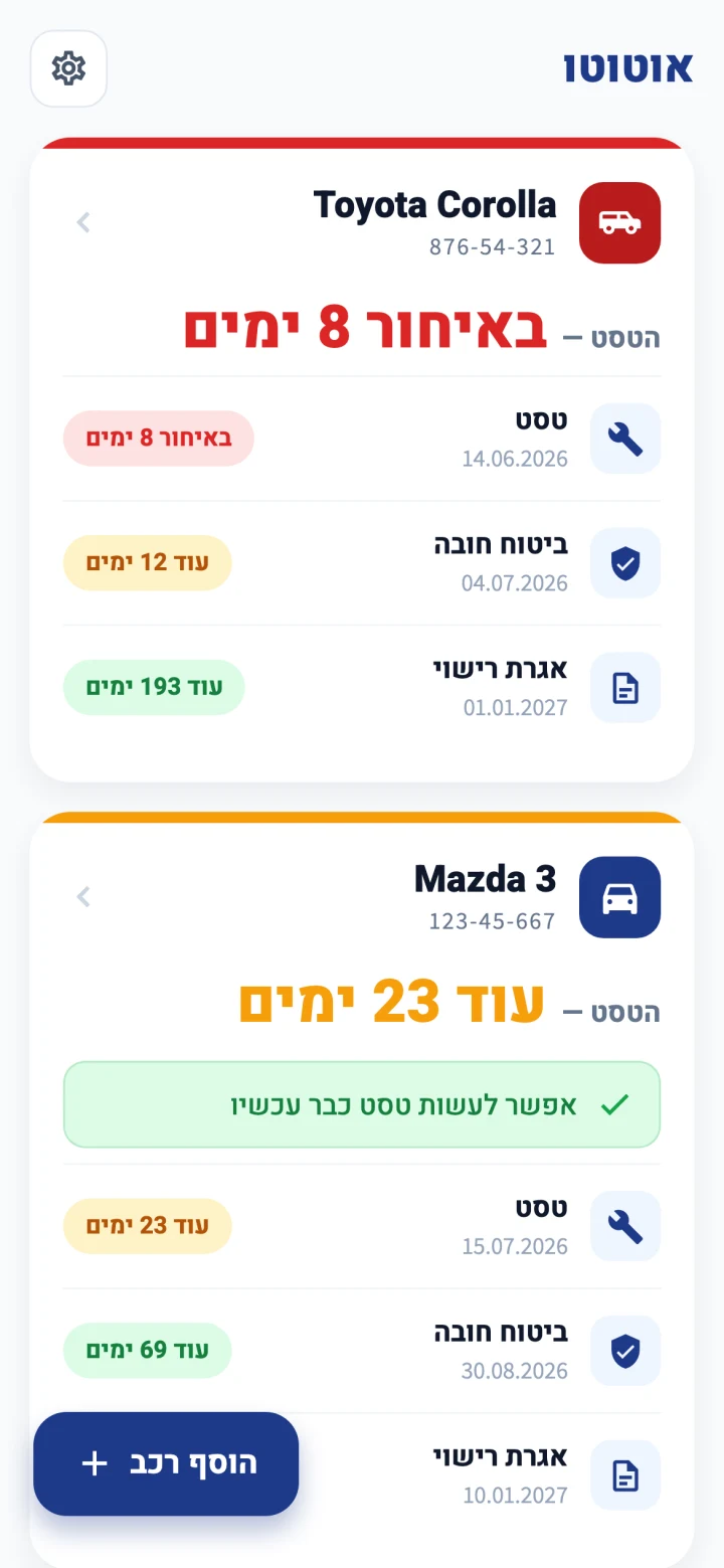 כמה רכבים במסך אחד